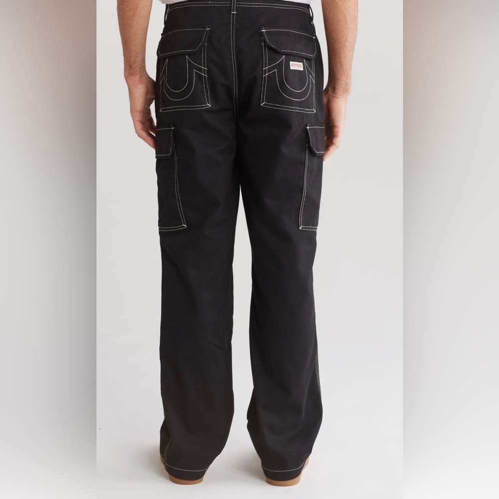 True Religion Black Cargo Pants - Picture 2 of 8